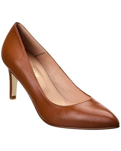 French Sole Nurit Leather Pump - Brown