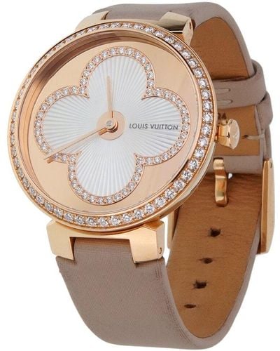 Louis Vuitton 18K Rose 1.78 Ct. Tw. Diamond Tambour Blossom Watch (Authentic Pre-Owned) - Natural