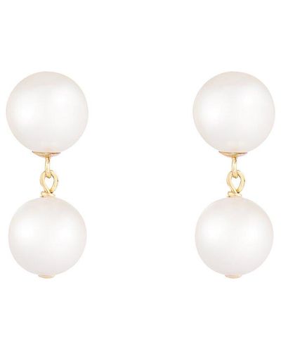 Splendid 14k 8-9mmmm Pearl Earrings - White