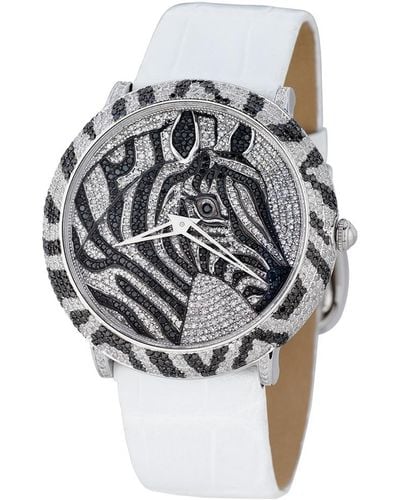 Le Vian Le Vian Leather Diamond Watch - Gray