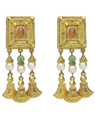 Ben-Amun Ben-amun Romaness 24k Plated Earrings - Metallic