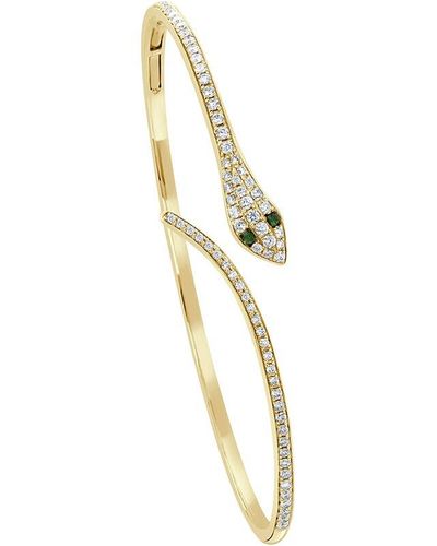 Sabrina Designs 14k 0.63 Ct. Tw. Diamond & Tsavorite Bangle Bracelet - Metallic