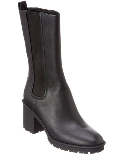 Vince Henderson Mid Leather Boot - Black