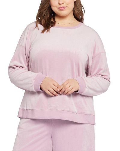 NYDJ Plus Basic Sweatshirt - Pink
