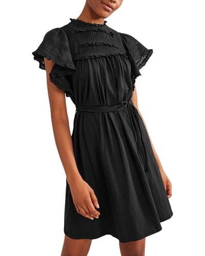 Boden Trim Detail Jersey Mini Dress - Black