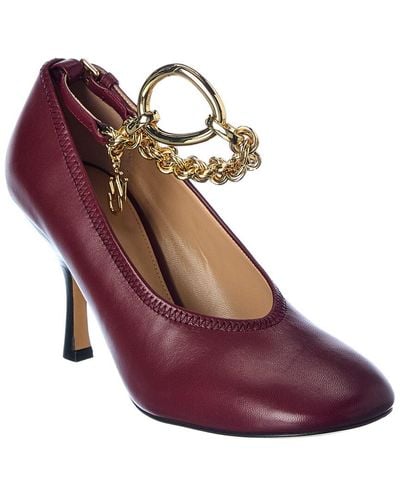 JW Anderson Chain Leather Pump - Red