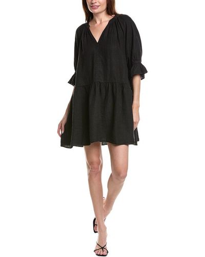 Velvet By Graham & Spencer Bria Linen Mini Dress - Black
