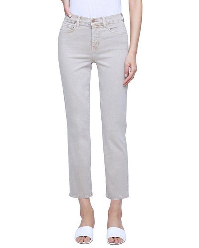 L'Agence Alexia Biscuit Straight Leg Jean - Gray