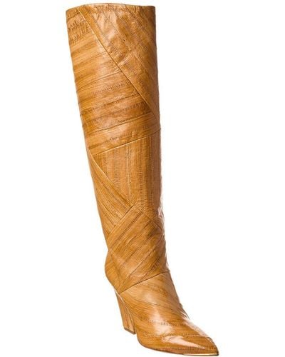 Tory Burch Lila Leather Knee-high Boot - Brown