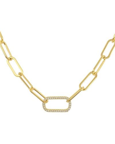 Adornia 14k Plated Oversized Link Necklace - Metallic