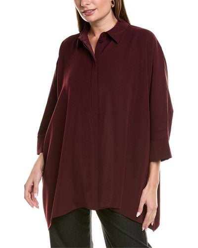 St. John Draped Blouse - Purple