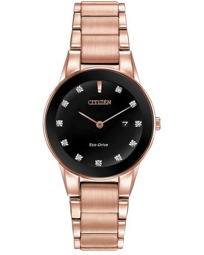 Citizen Axiom Eco-drive Diamond Watch - Black