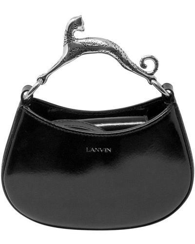 Lanvin Patent Leather Mini Top Handle Bag (Authentic Pre-Owned) - Black