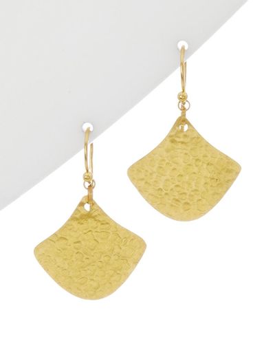Gurhan Edifice 24k Small Flake Lotus Drop Earrings - Metallic