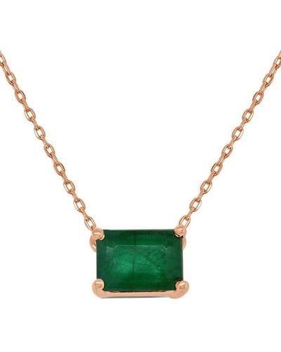Sabrina Designs 14k Rose Gold 0.87 Ct. Tw. Emerald Pendant - Green