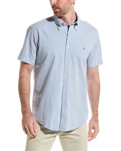 Brooks Brothers Seersucker Regular Fit Woven Shirt - Blue