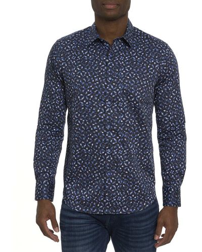 Robert Graham Clifton Woven Classic Fit Shirt - Blue