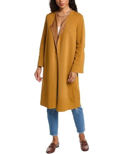 Lafayette 148 New York Cardigan Coat - Yellow