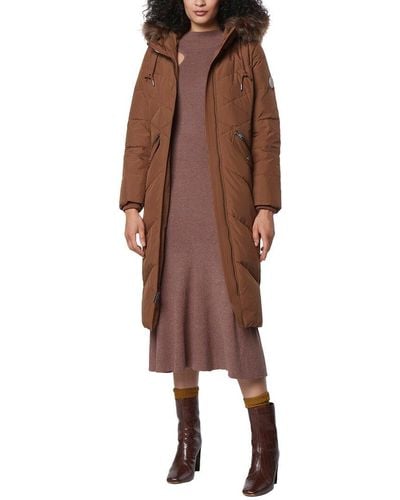 Andrew Marc Essential Long Down Jacket - Brown