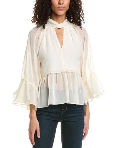 rosewater remi Shimmer Top - White