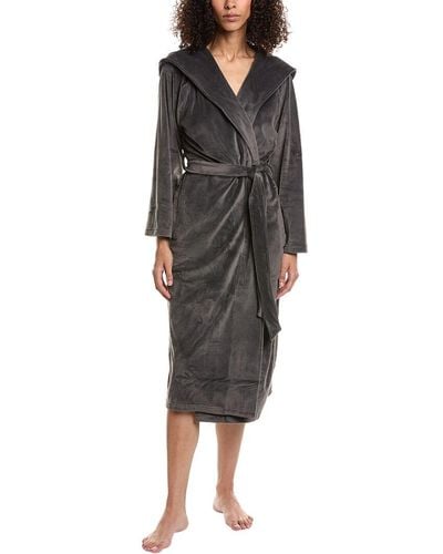 Barefoot Dreams Luxechic Hooded Robe - Black