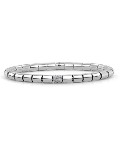 Sabrina Designs 14k 0.35 Ct. Tw. Diamond Barrel Bead Stretch Bracelet - White
