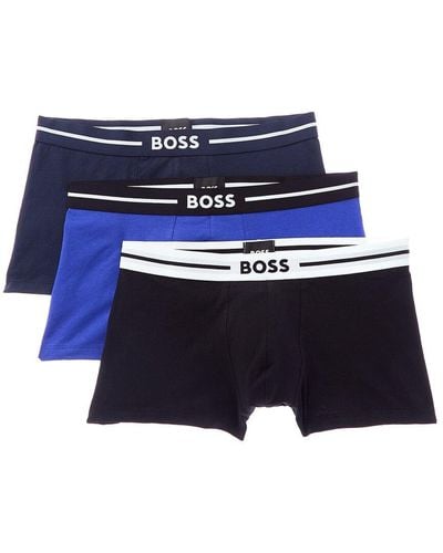 BOSS 3pk Bold Boxer Trunk - Blue