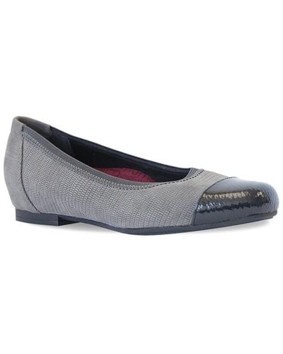 Munro Danielle Ii Nubuck/patent Flat - Blue