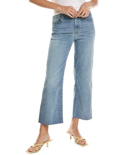 7 For All Mankind Cropped Alexa Polar Sky Wide Jean - Blue