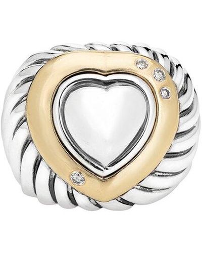 David Yurman Cable Collection 18K & 0.04 Ct. Tw. Diamond Ring (Authentic Pre-Owned) - White