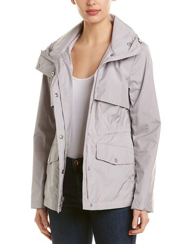 Cole Haan Signature Packable Short Raincoat - Gray