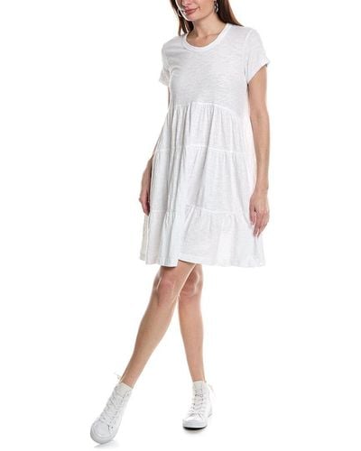 Wilt Tiered Trapeze T-shirt Dress - White