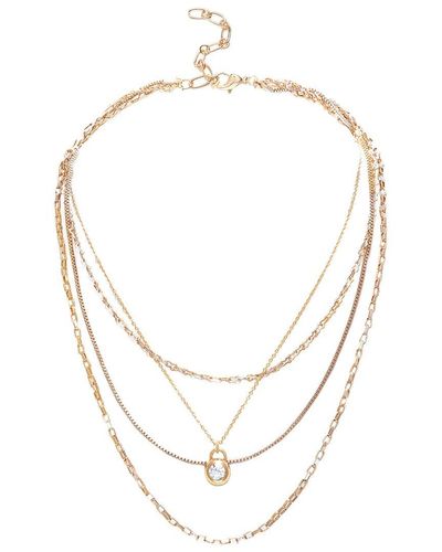 Saachi Copper Layered Necklace - White