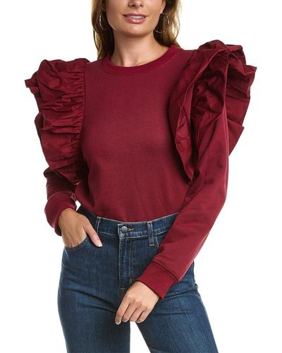 En Saison French Terry Pullover - Red