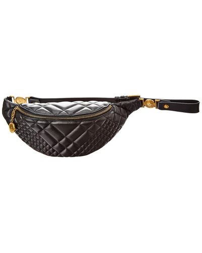Versace Medusa Quilted Leather Belt Bag - Black