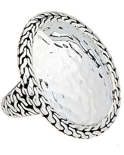 John Hardy Palu Silver Ring - White