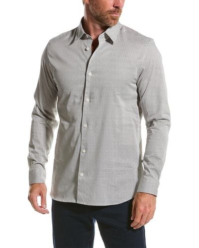 Ted Baker Wanson Wool-blend Shirt - Gray