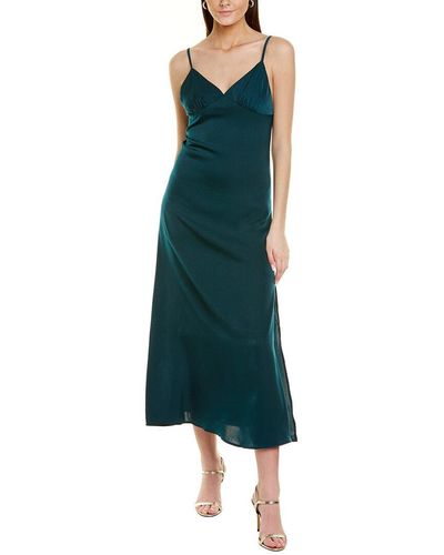 Pixie Satin Maxi Dress - Green