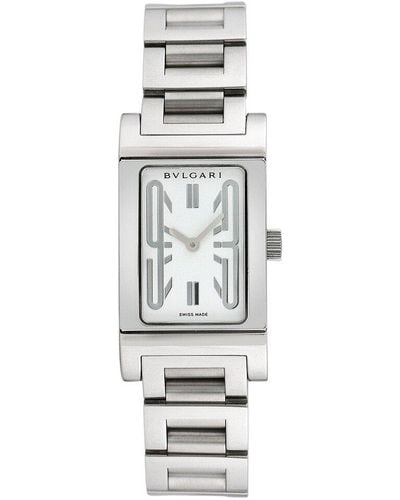 BVLGARI Rettanggolo Watch, Circa 2000S (Authentic Pre-Owned) - White