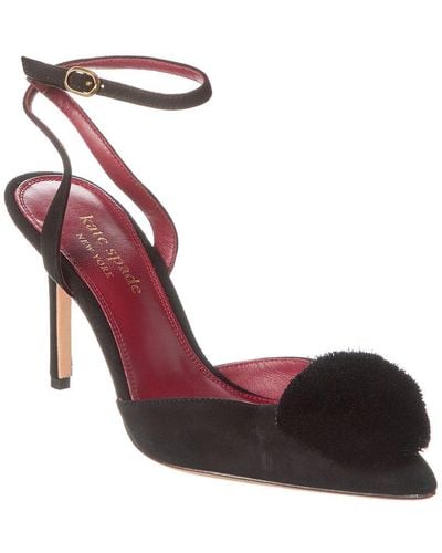 Kate Spade Amore Pom Suede Pump - Red