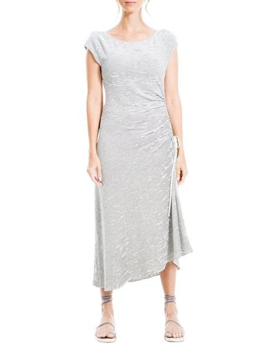 Max Studio Crinkle Jersey Dress - Grey