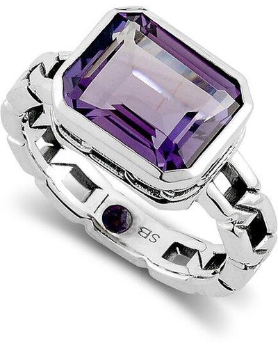 Samuel B. Silver 3.83 Ct. Tw. Amethyst Ring - White