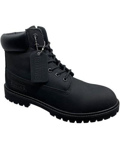 Smith's Waterproof Suede Padded 6" Boot - Black