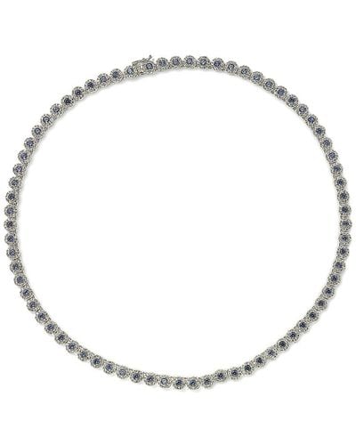 Suzy Levian 18k & Silver Sapphire Necklace - Natural