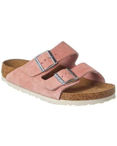 Birkenstock Arizona Soft Footbed Suede Sandal - Pink
