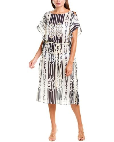 Tory Burch Cotton Voile Boatneck Cover-up - Multicolor