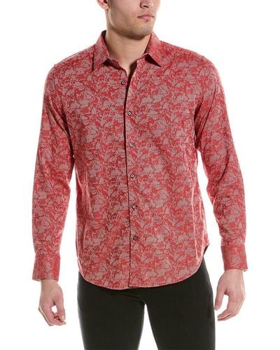 Robert Graham Electric Slide Classic Fit Woven Shirt - Red