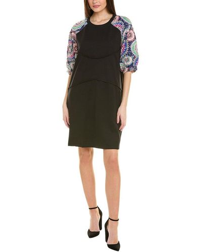 Gracia Floral Print Sewing Slip Dress - Black