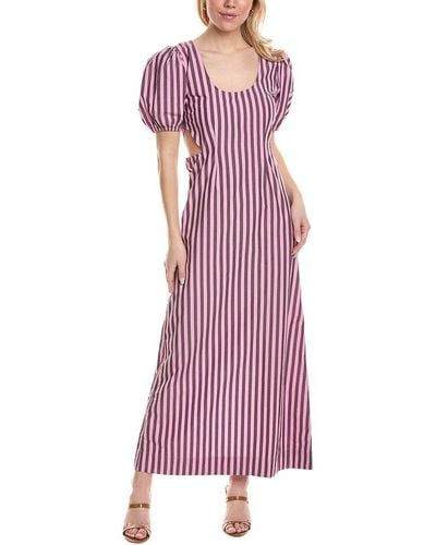 Ganni Cutout Dress - Purple
