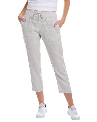 James Perse Military Cropped Linen Pant - Gray